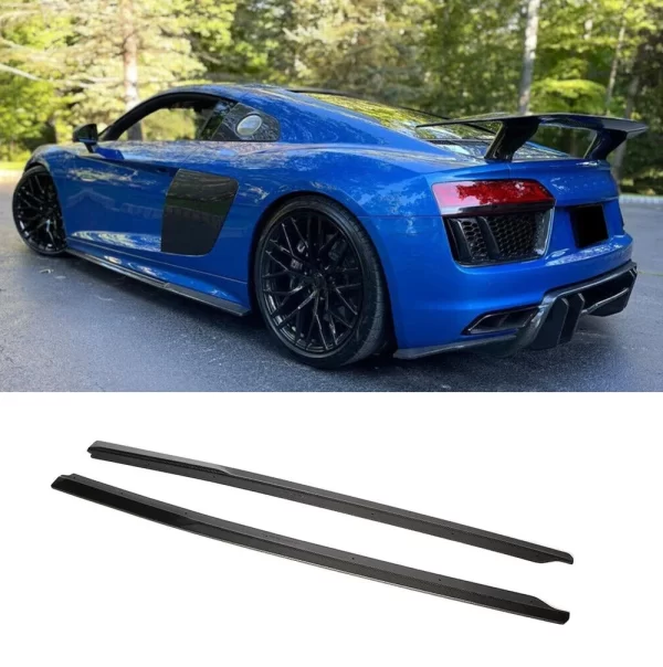 2pcs-Carbon-Fiber-Car-Side-Skirts-Extension-Lips-Body-Kit-For-Audi-R8-V10-Coupe-20161