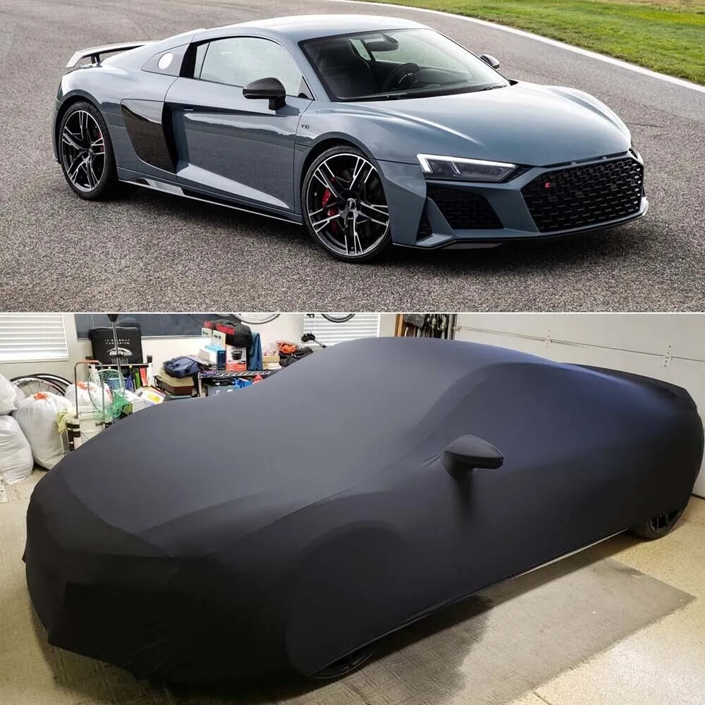 Indoor Car Cover Velvet Stretch Dust-Proof Protection Full Car Cover For Audi R8 compatible