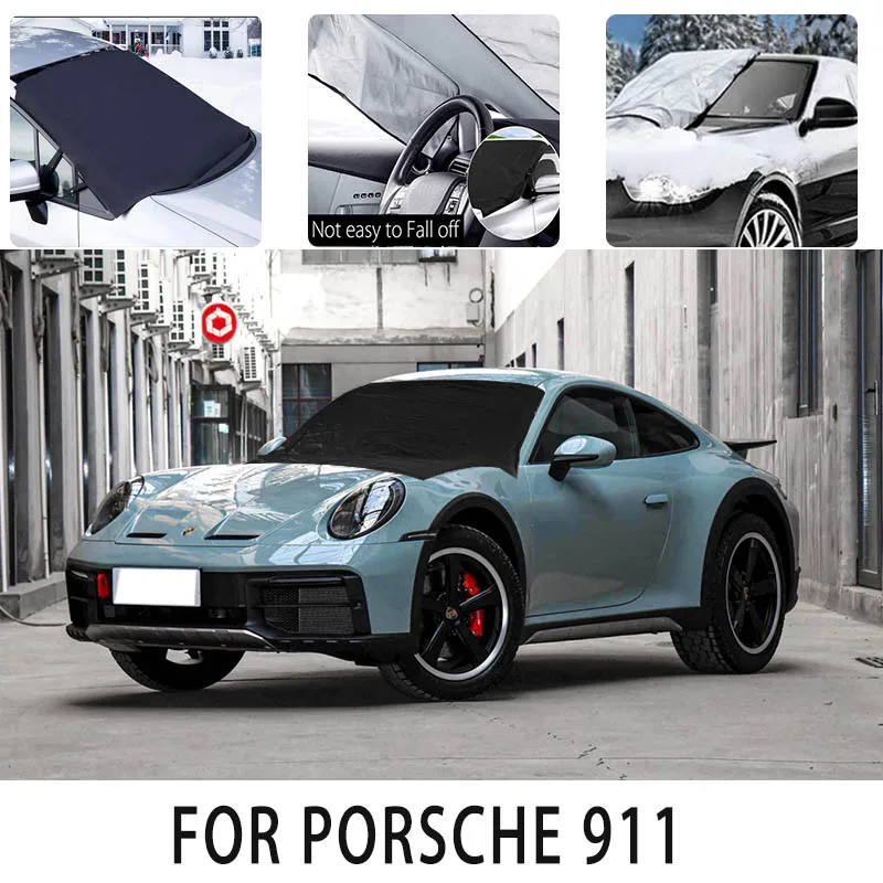 Car Anti-Snow Cover,Windshield Cover for Ice and Snow,Winter Protector for PORSCHE 911