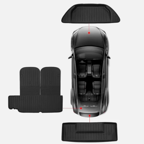 Model-X-Frunk-Trunk-Mats-2021-2022-2023-6-7-Seater-For-Tesla-Model-X-Front