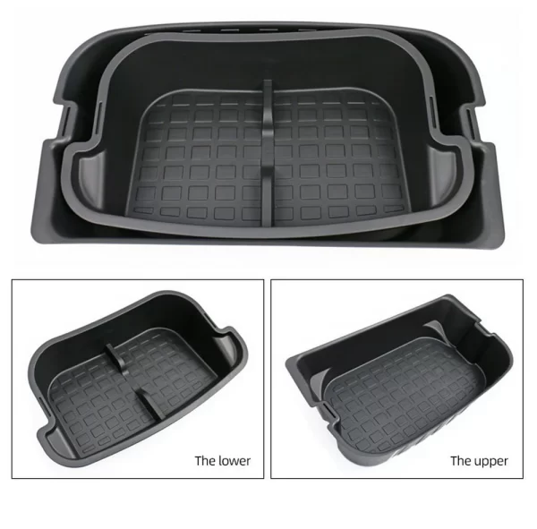 For-Tesla-Model-Y-3-2023-Accessories-Front-Rear-Trunk-Storage-Box-Double-Deck-Luggage-Organizer