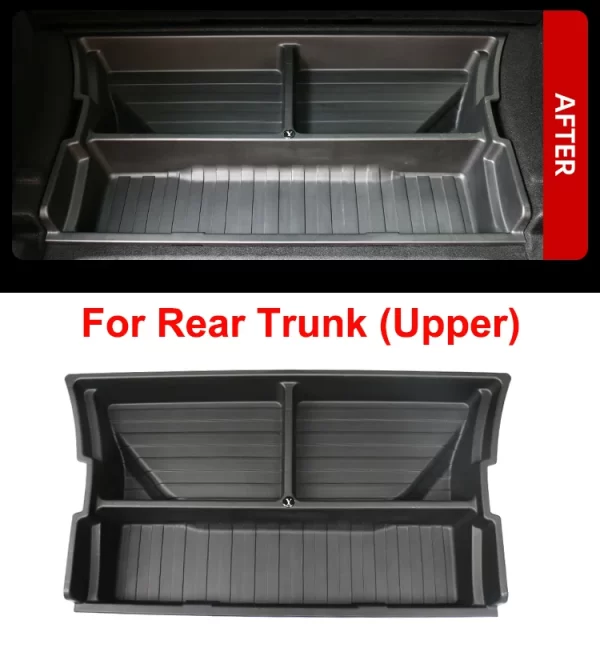 For-Tesla-Model-Y-3-2023-Accessories-Front-Rear-Trunk-Storage-Box-Double-Deck-Luggage-Organizer